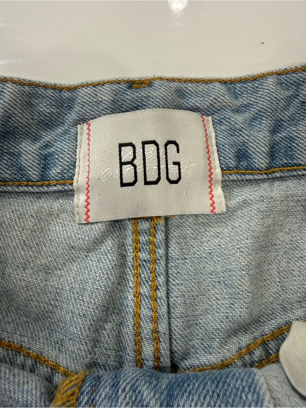 BDG Light Blue Distressed Denim Cutoff Shorts Womens Size 26